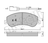 Brake pads 22-0680-0 METELLI for FORD TRANSIT Bus TRANSIT Van