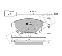 Brake pads 22-0681-0 METELLI for FORD TRANSIT Bus TRANSIT Van