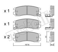 BRAKE PAD SET DISC BRAKE 22-0697-0 FOR VAUXHALL OPEL CHEVROLET 2.2L 4cyl SINTRA