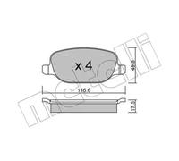 BRAKE PAD SET DISC BRAKE 22-0704-0 FOR ALFA ROMEO LANCIA 939 A6.000 1.9L 4cyl