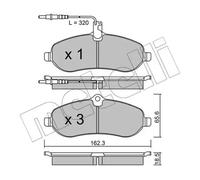 Brake pads 22-0707-0 METELLI for FIAT PEUGEOT CITROËN