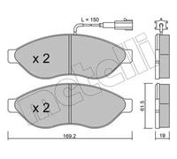 BRAKE PAD SET DISC BRAKE 22-0708-1 FOR PEUGEOT MANAGER/Van/Bus BOXER FIAT