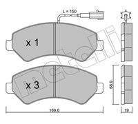 BRAKE PAD SET DISC BRAKE 22-0709-0 FOR PEUGEOT MANAGER/Platform/Chassis/Van 2.2L