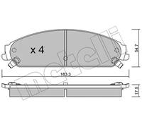Brake pads 22-0717-0 METELLI for CHRYSLER LANCIA