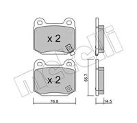 BRAKE PAD SET DISC BRAKE 22-0739-0 FOR MITSUBISHI SUBARU NISSAN 350Z FAIRLADY
