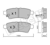 Brake pads 22-0744-0 METELLI for NISSAN PATHFINDER III