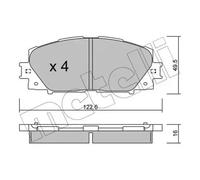 metelligroup 22-0745-1 - Made in Italy - Brake Pads