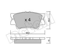 Brake pads 22-0749-0 METELLI for TOYOTA RAV 4 III CAMRY Saloon RAV 4 IV