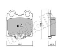 Brake pads 22-0758-0 METELLI for LEXUS GS IS I SC Convertible IS SportCross