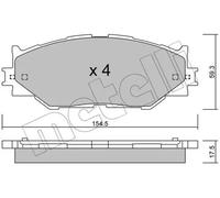 Brake pads 22-0760-0 METELLI for LEXUS IS II IS C IS III