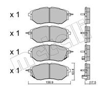 Brake pads 22-0763-0 METELLI for SUBARU OUTBACK LEGACY IV LEGACY IV Estate