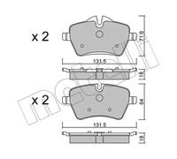 Brake pads 22-0768-0 METELLI for MINI MINI Roadster MINI Convertible MINI