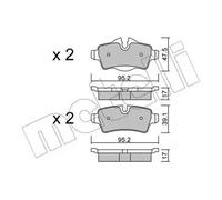 Brake pads 22-0769-0 METELLI for MINI MINI MINI Roadster MINI Convertible