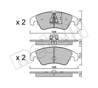 Brake pads 22-0775-0 METELLI for AUDI A5 A5 Sportback A5 Convertible A4 B8