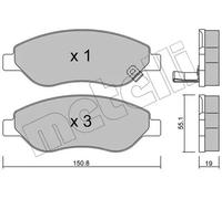 BRAKE PAD SET DISC BRAKE 22-0777-0 FOR VAUXHALL CORSA/Mk/III OPEL 4cyl 1.7L