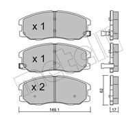 Brake pads 22-0778-0 METELLI for OPEL CHEVROLET