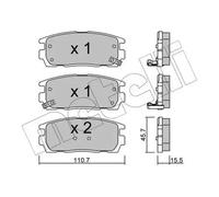 metelligroup 22-0779-0 - Made in Italy - Brake Pads