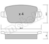 metelligroup 22-0780-0 Brake Pads, Made in Italy