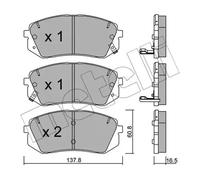 metelligroup 22-0783-0 Brake Pads, Made in Italy