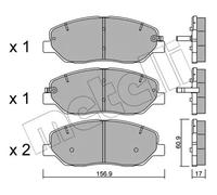 BRAKE PAD SET DISC BRAKE 22-0787-0 FOR HYUNDAI SANTA/FE/II KIA SSANGYONG