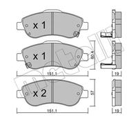 BRAKE PAD SET DISC BRAKE 22-0789-0 FOR HONDA CR-V/IV/SUV/III/Mk K24Z6 2.4L 4cyl