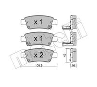 Brake pads 22-0790-0 METELLI for HONDA CR-V III CR-V IV