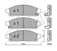 Brake pads 22-0791-0 METELLI for MITSUBISHI FIAT
