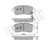 Brake pads 22-0793-0 METELLI for FORD FIESTA VI FIESTA VI Van