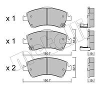 metelligroup 22-0795-0 - Made in Italy - Brake Pads