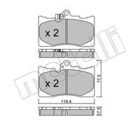 BRAKE PAD SET DISC BRAKE 22-0799-0 FOR LEXUS 2AR-FSE 2.5L 4cyl GS 2GR-FXE 3.5L