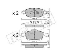 metelligroup 22-0800-0 Brake Pads, Made in Italy