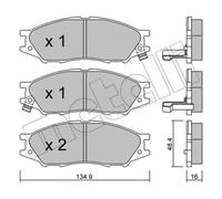 New Brake Pad Set, disc brake for NISSAN:SUNNY II,ALMERA II,SENTRA II