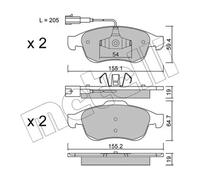 Brake pads 22-0817-1 METELLI for ALFA ROMEO GIULIETTA