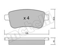 Brake pads 22-0818-0 METELLI for RENAULT NISSAN