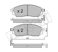BRAKE PAD SET DISC BRAKE 22-0819-0 FOR INFINITI NISSAN DUALIS ARMADA/III/SUV