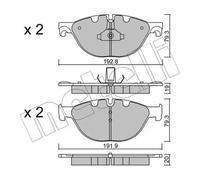 Brake pads 22-0830-0 METELLI for BMW 6 Coupe 7 6 Convertible 5 5 Gran Turismo
