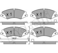 Brake pads 22-0836-6 METELLI for LAND ROVER DISCOVERY IV RANGE ROVER Mk III