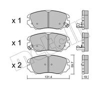 Brake pads 22-0841-0 METELLI for OPEL CHEVROLET SAAB
