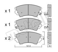 BRAKE PAD SET DISC BRAKE 22-0842-0 FOR VAUXHALL ZAFIRA/Mk/III ASTRA/VI SAAB