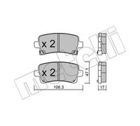 metelligroup 22-0844-0 - Made in Italy - Brake Pads