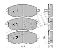 Brake pads 22-0845-0 METELLI for CHEVROLET EPICA