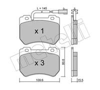 Brake pads 22-0848-0 METELLI for ALFA ROMEO BRERA SPIDER 159 Sportwagon 159