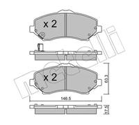 Brake pads 22-0862-0 METELLI for JEEP DODGE