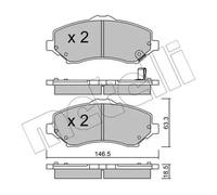 Brake pads 22-0862-1 METELLI for DODGE FIAT VW CHRYSLER