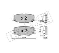 Brake pads 22-0863-0 METELLI for JEEP DODGE