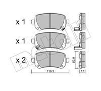BRAKE PAD SET DISC BRAKE 22-0864-0 FOR DODGE FIAT CHRYSLER GRAND/V TOWN/& 2.4L