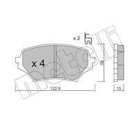 metelligroup 22-0870-0 - Brake Pads