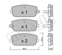 Brake pads 22-0871-0 METELLI for MAZDA FIAT ABARTH