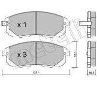 Brake pads 22-0876-0 METELLI for SUZUKI SX4 Saloon SX4