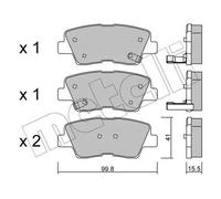 BRAKE PAD SET DISC BRAKE 22-0886-0 FOR HYUNDAI KIA SSANGYONG D4EA 2.0L 4cyl 3.3L